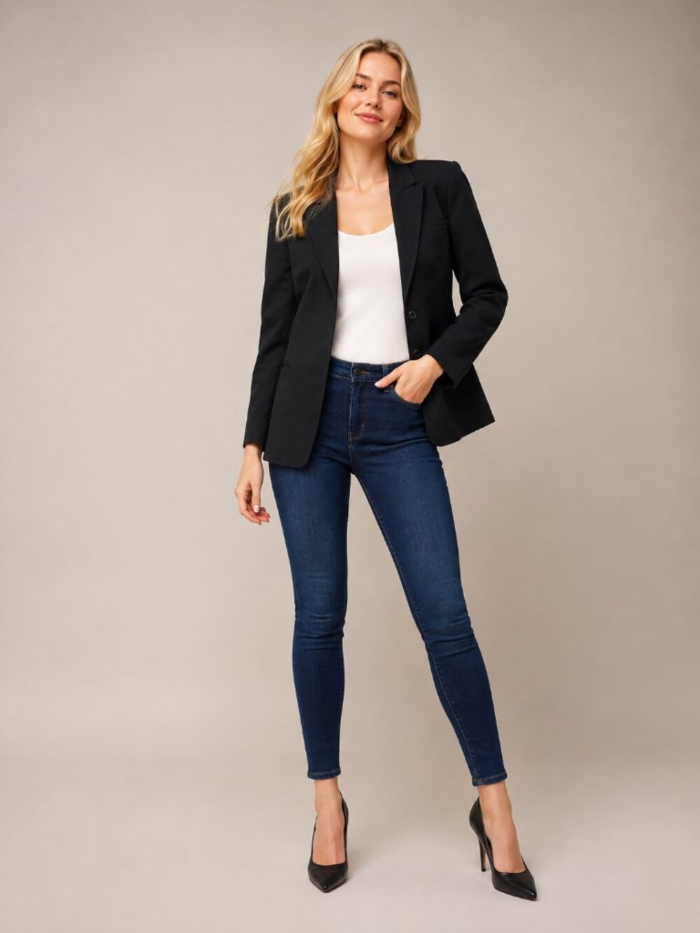 TAHARI Arhtur S. Levine Lapel Blazer with Animal Print Lining Black 18 #A4341